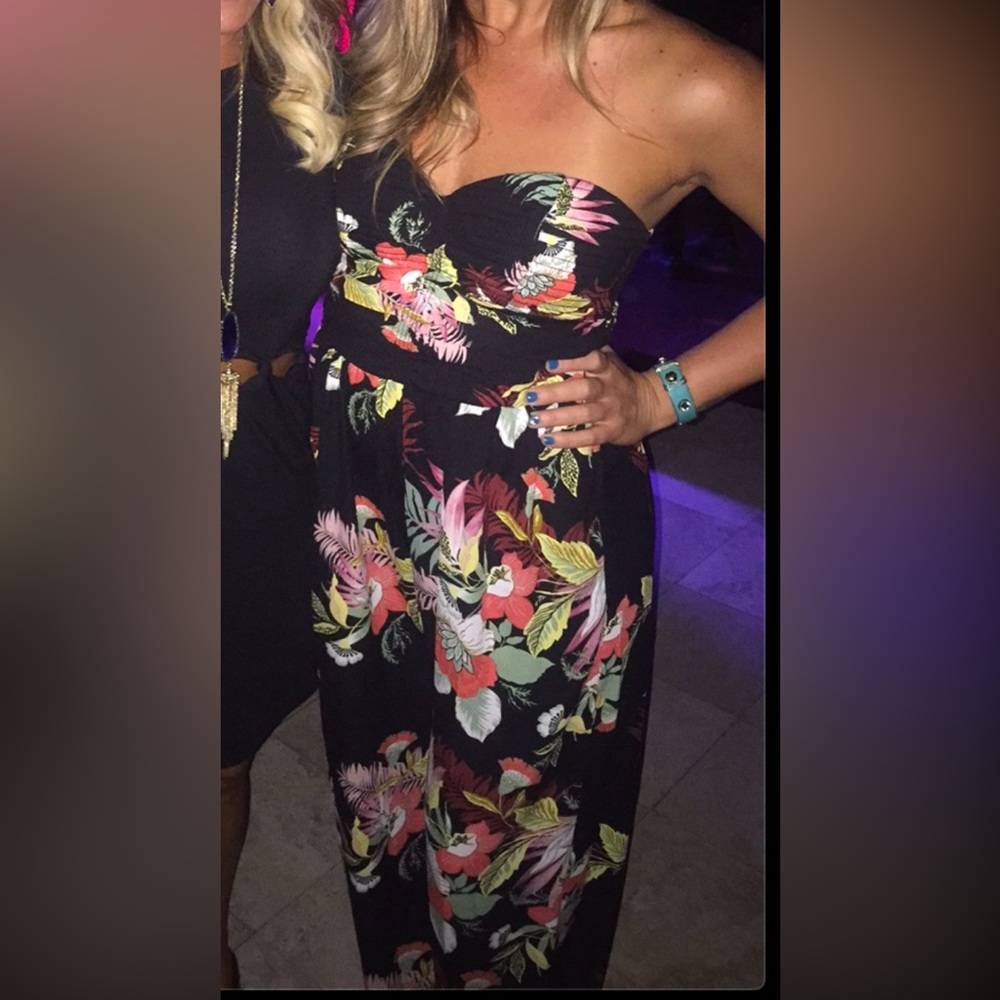 Xhilaration Black Strapless Jumpsuit Cocktail